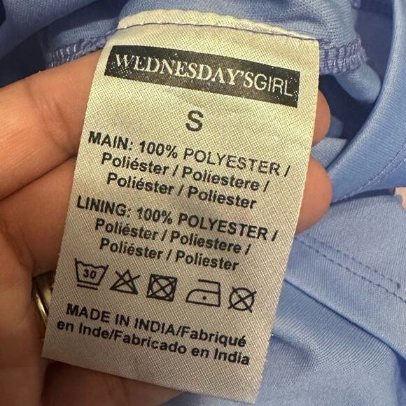 Wednesday's Girl Ruched Bust Mini Tea Dress | Purple Pink Floral | Size S - Picture 8 of 9